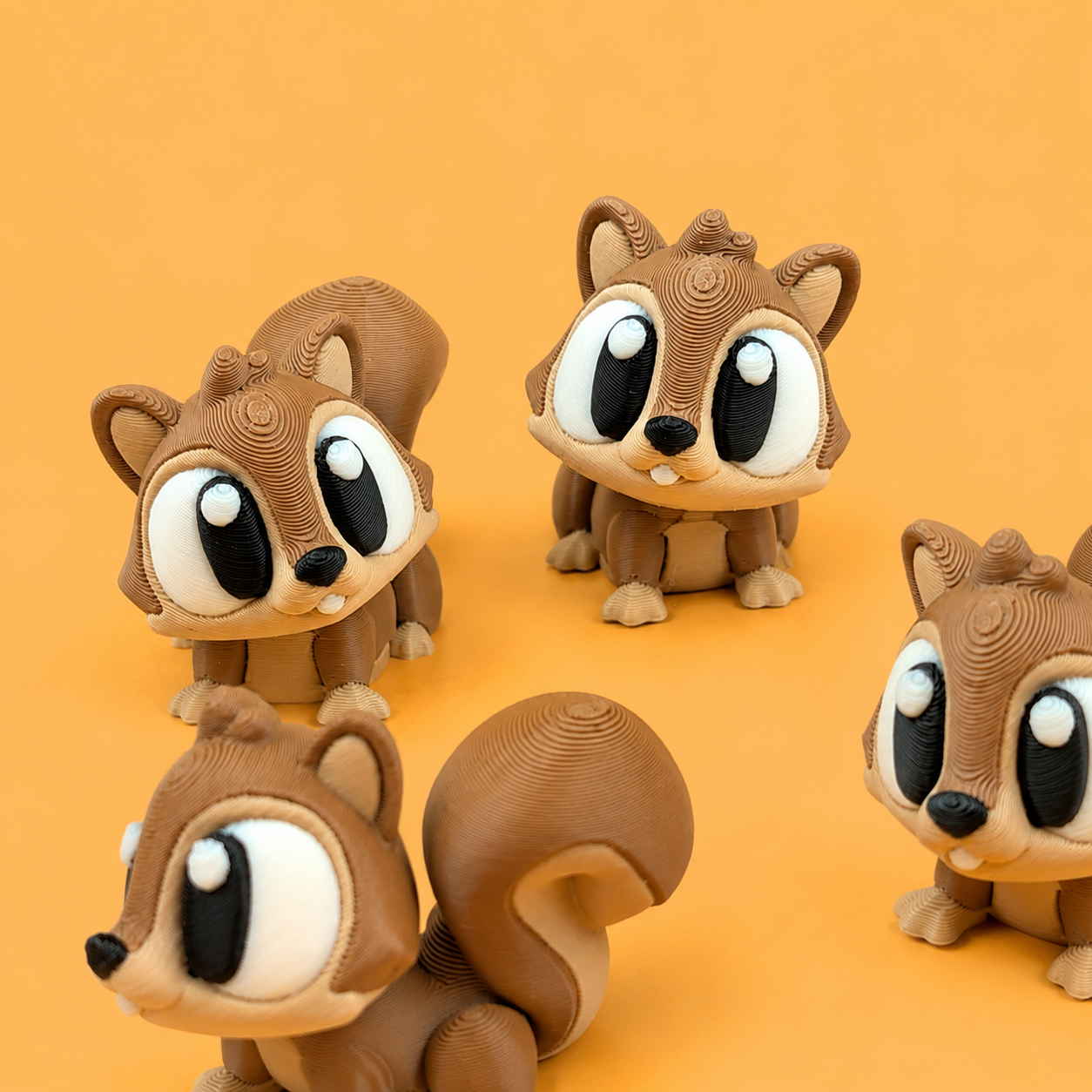 Mini Flexi Ardilla | Llavero articulado 3D