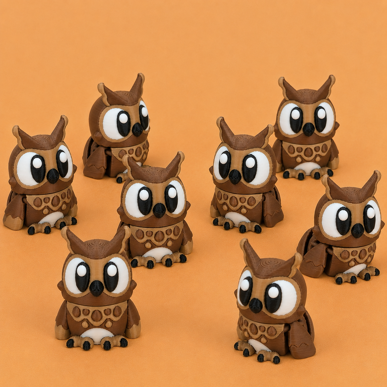 Mini Flexi Búho | Llavero articulado 3D