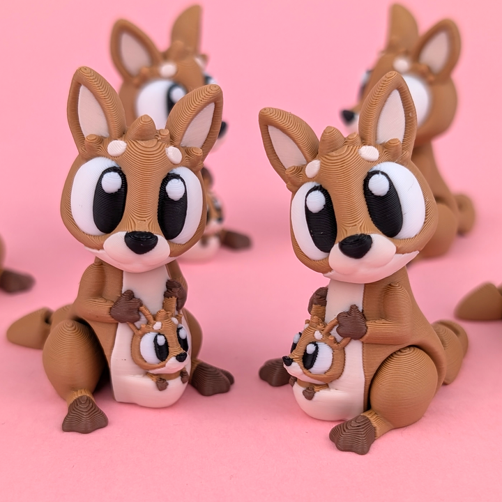 Mini Flexi Canguro | Llavero articulado 3D
