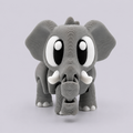 Mini Flexi Elefante | Llavero articulado 3D
