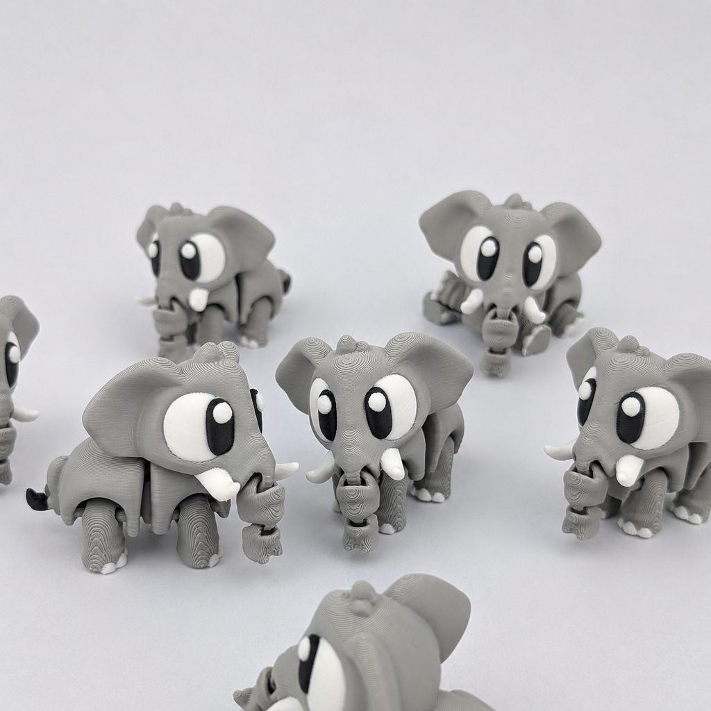 Mini Flexi Elefante | Llavero articulado 3D