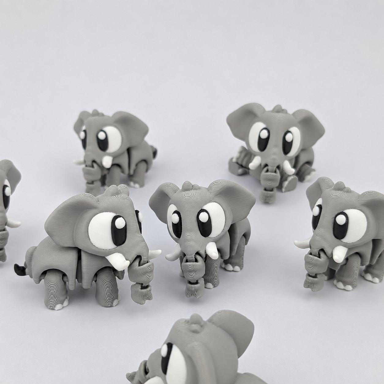 Mini Flexi Elefante | Llavero articulado 3D