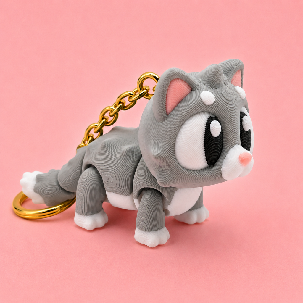 Mini Flexi Gato | Llavero articulado 3D