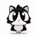 Mini Flexi Gato Tuxedo | Llavero articulado 3D