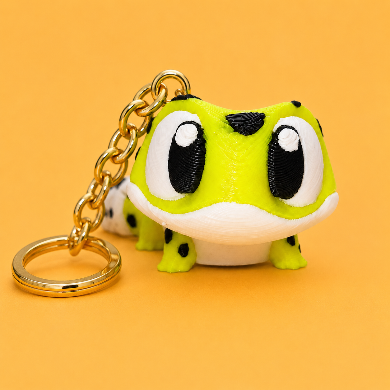 Mini Flexi Gecko Amarillo | Llavero articulado 3D