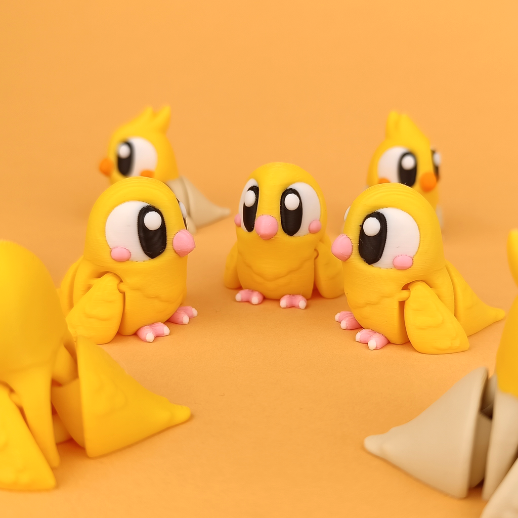 Mini Flexi Pájaro | Llavero articulado 3D