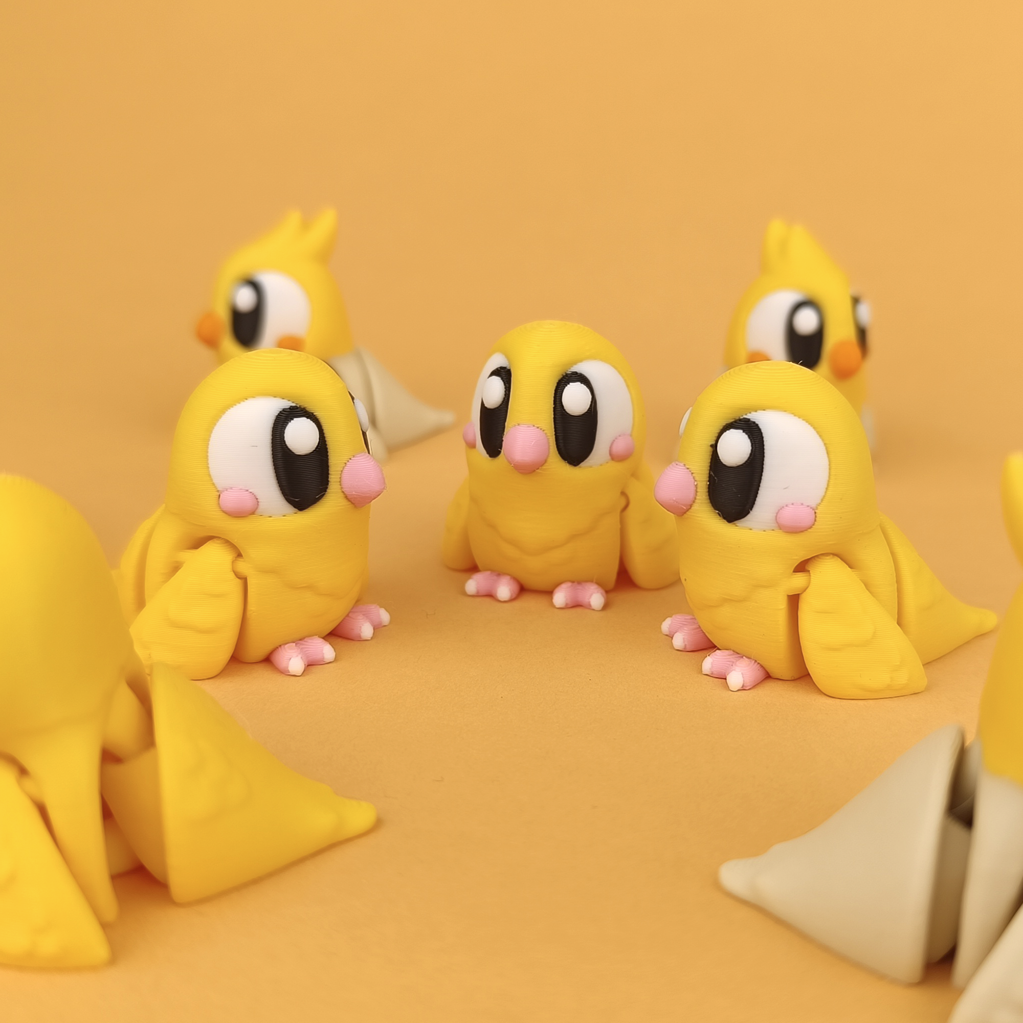 Mini Flexi Pájaro | Llavero articulado 3D