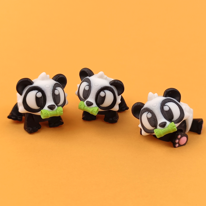 Mini Flexi Oso Panda | Llavero articulado 3D
