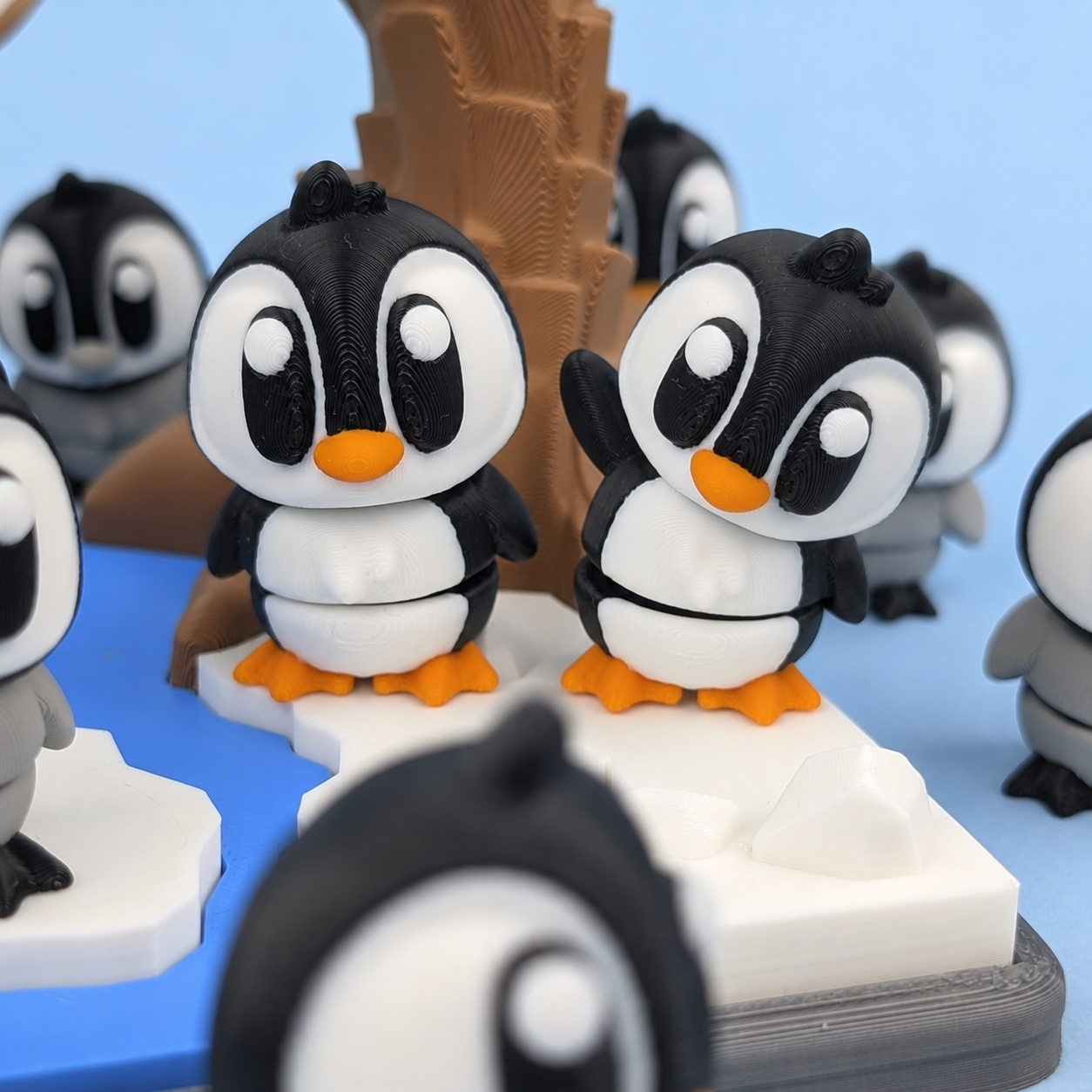 Mini Flexi Pingüino | Llavero articulado 3D