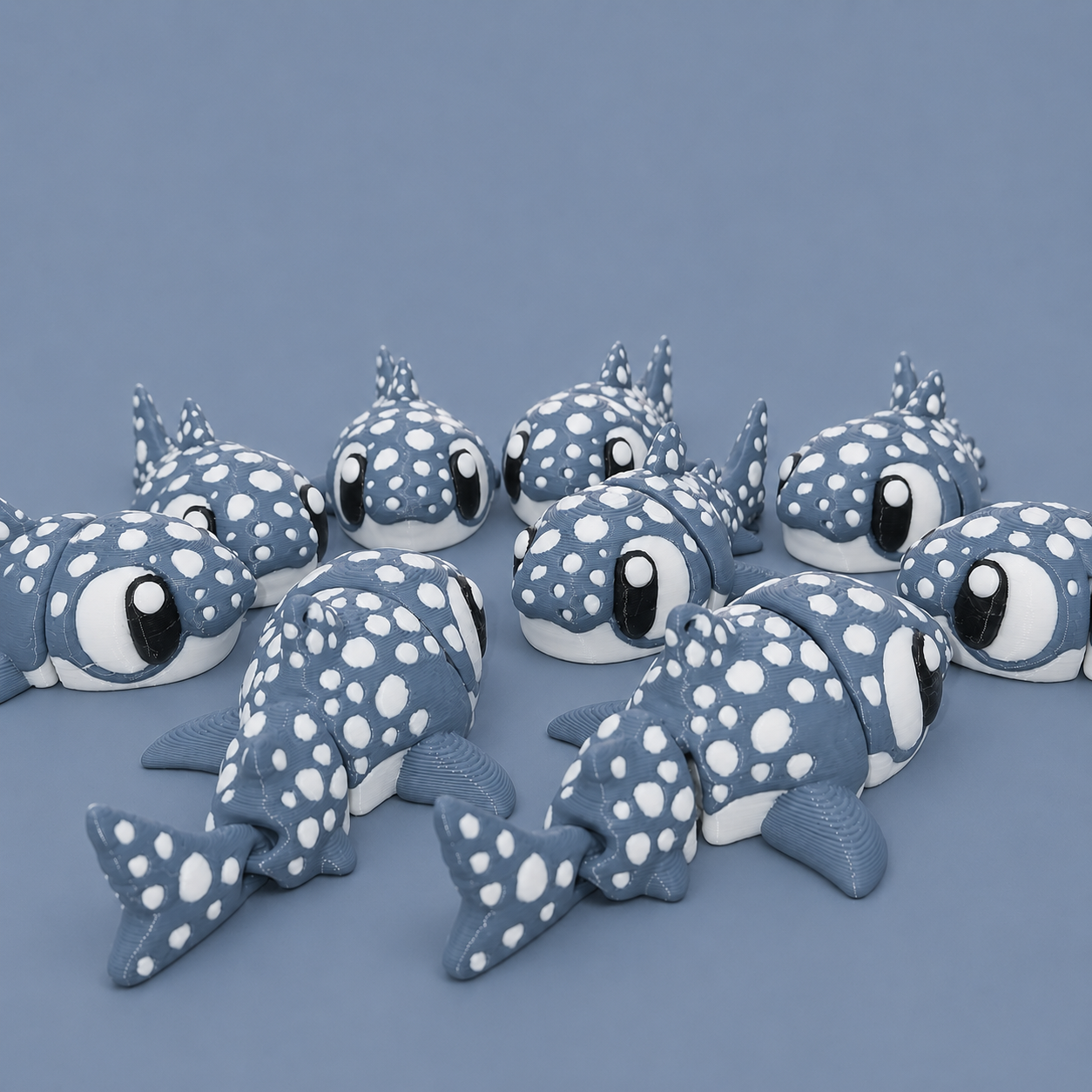 Mini Flexi Tiburón Ballena | Llavero articulado 3D