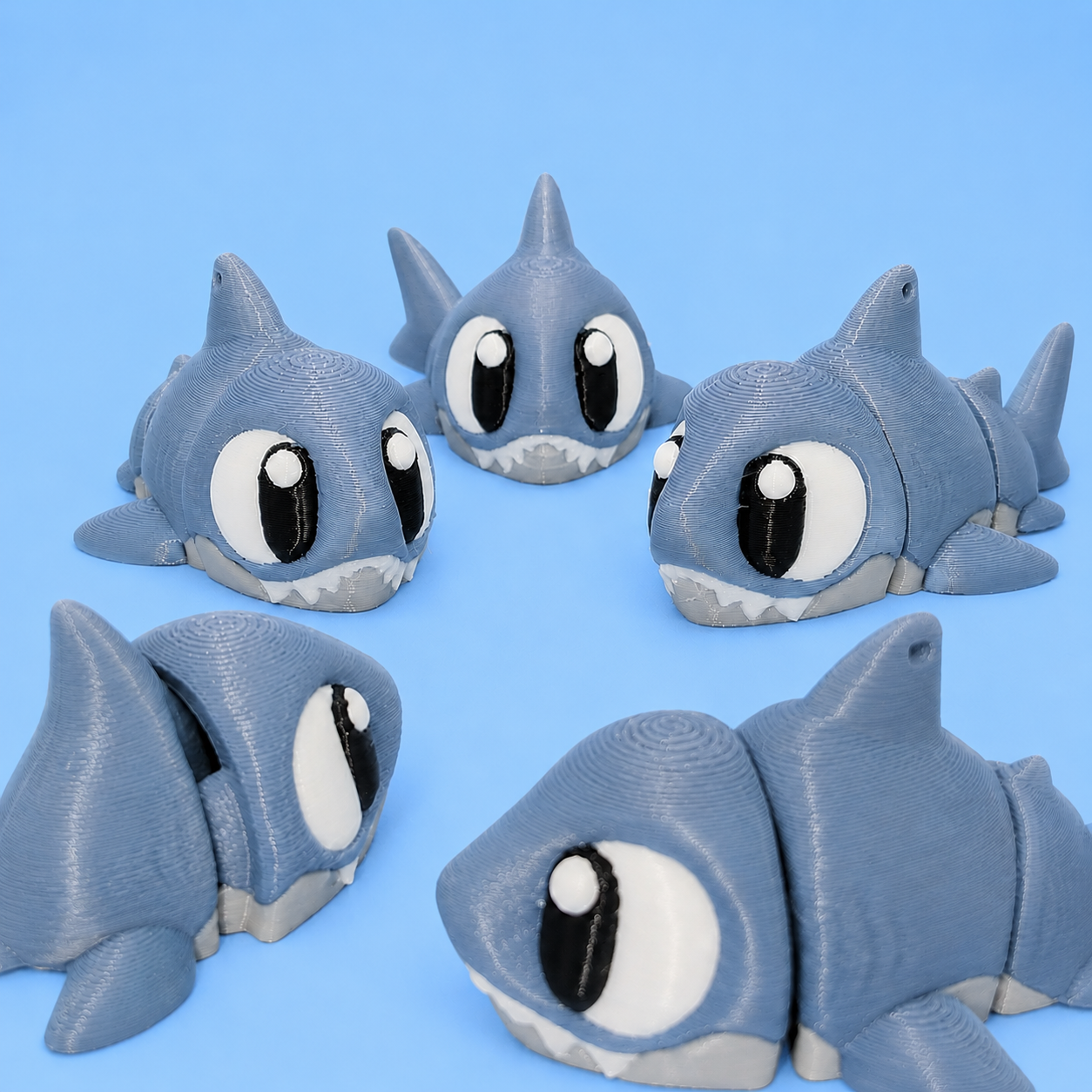 Mini Flexi Tiburón | Llavero articulado 3D