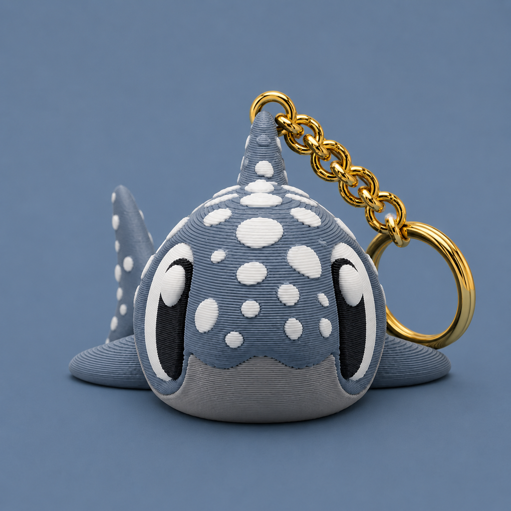 Mini Flexi Tiburón Ballena | Llavero articulado 3D