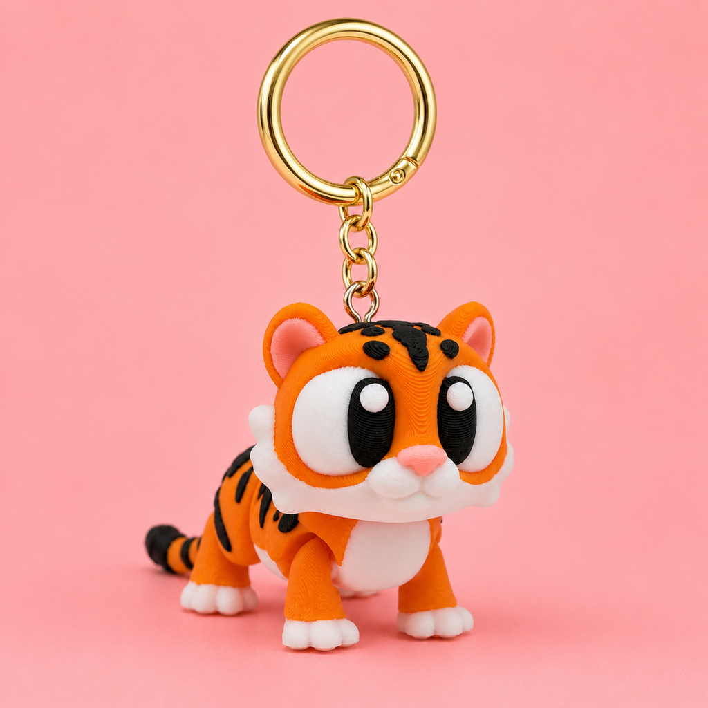 Mini Flexi Tigre | Llavero articulado 3D