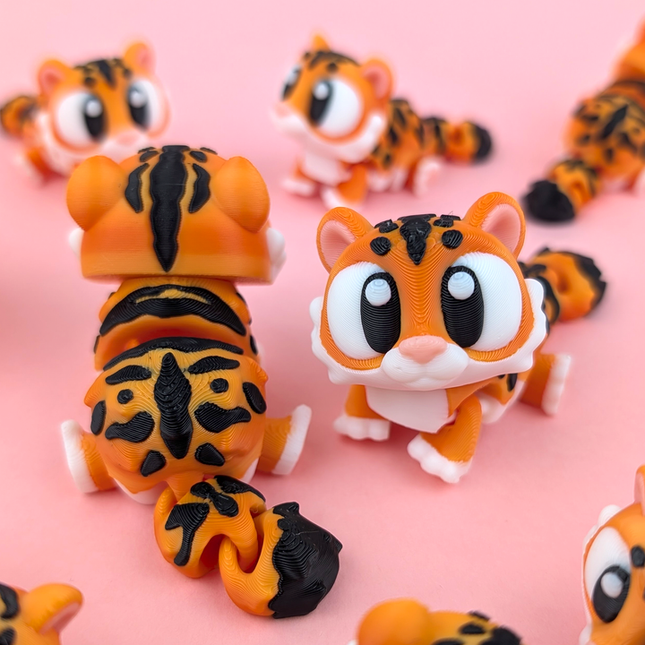 Mini Flexi Tigre | Llavero articulado 3D