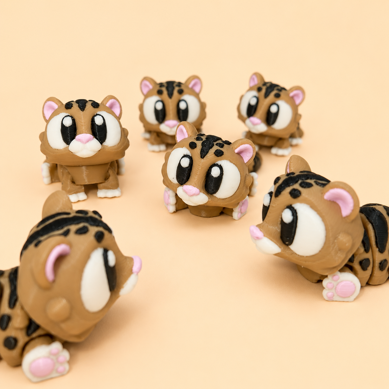 Mini Flexi Tigrillo | Llavero articulado 3D