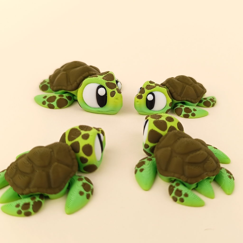 Mini Flexi Tortuga Marina | Llavero articulado 3D