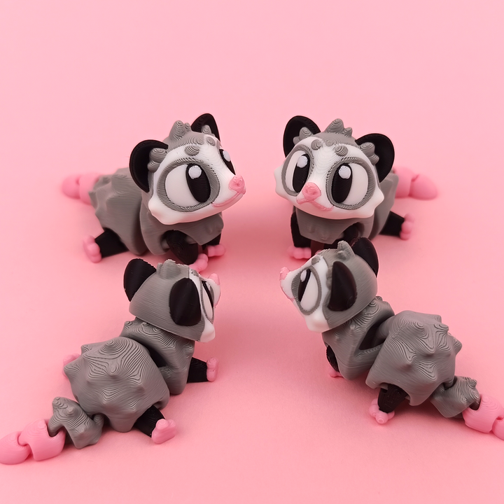 Mini Flexi Zarigüeya | Llavero articulado 3D